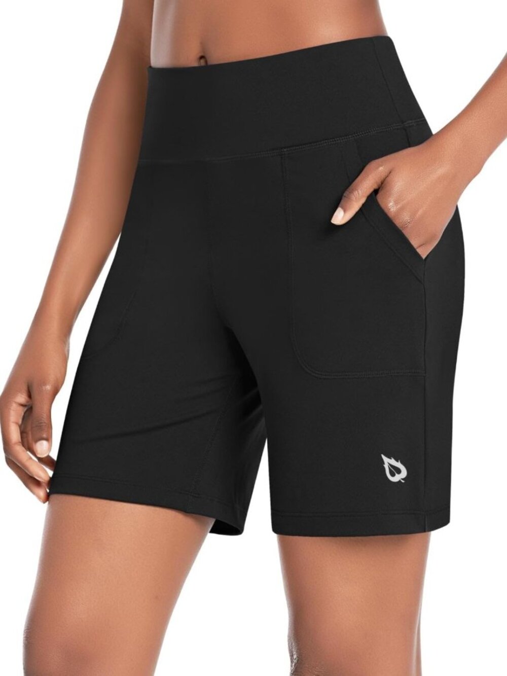 Women's 7" Athletic Bermuda Shorts - Running, Workout, 3 Pockets, Comfortable